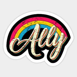 Ally Pansexual Pride tshirt vintage Sticker